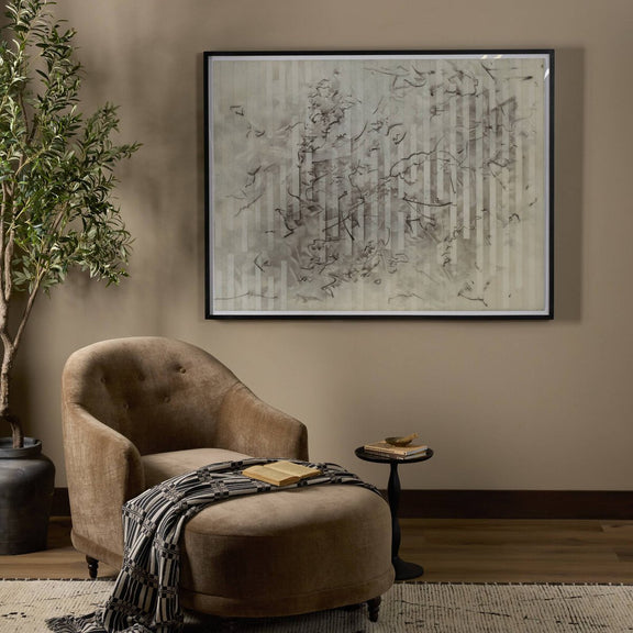 Paisaje Flotante XI by Adrián White - Black Vertical Grain White Oak
