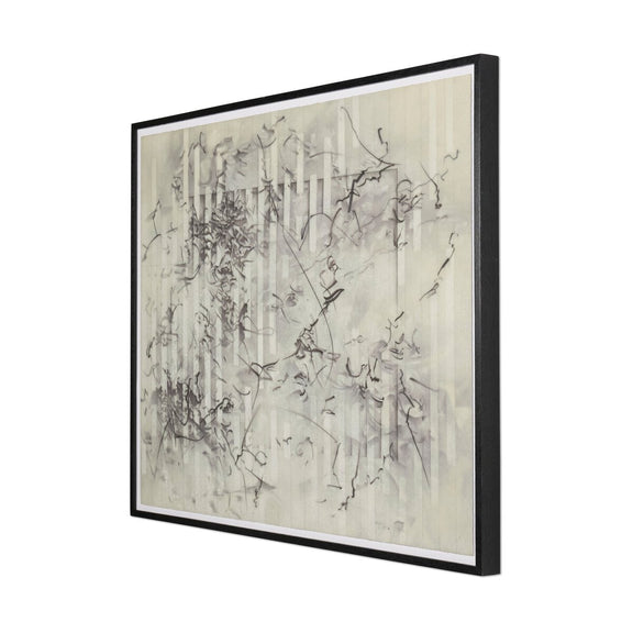 Paisaje Flotante XI by Adrián White - Black Vertical Grain White Oak