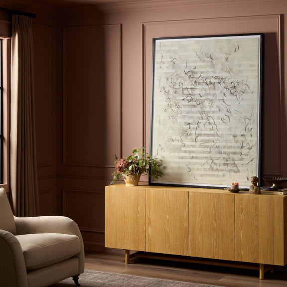 Paisaje Flotante XIII by Adrián White - Black Vertical Grain White Oak