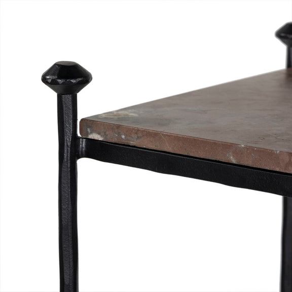 Monroe Bookshelf - Textured Smoke and Russet