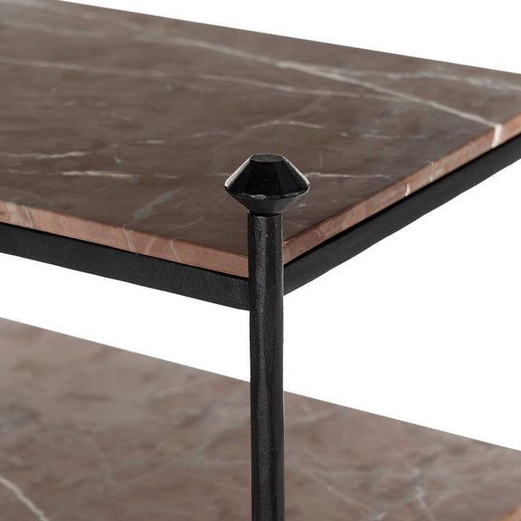 Monroe Bookshelf - Textured Smoke and Russet