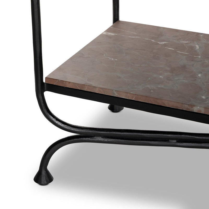 Monroe Bookshelf - Textured Smoke and Russet