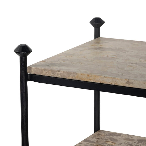 Monroe Bookshelf - Fossil Marble