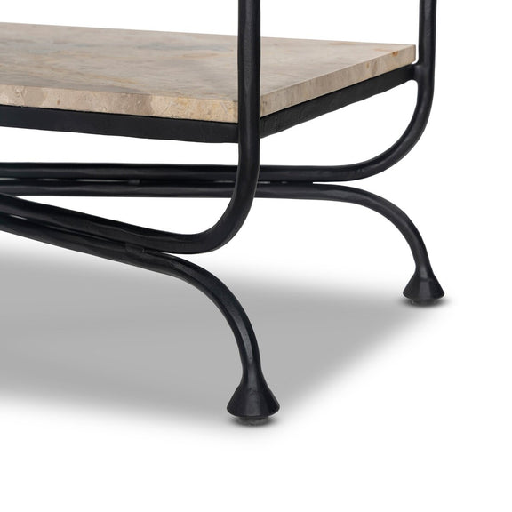 Monroe Bookshelf - Fossil Marble