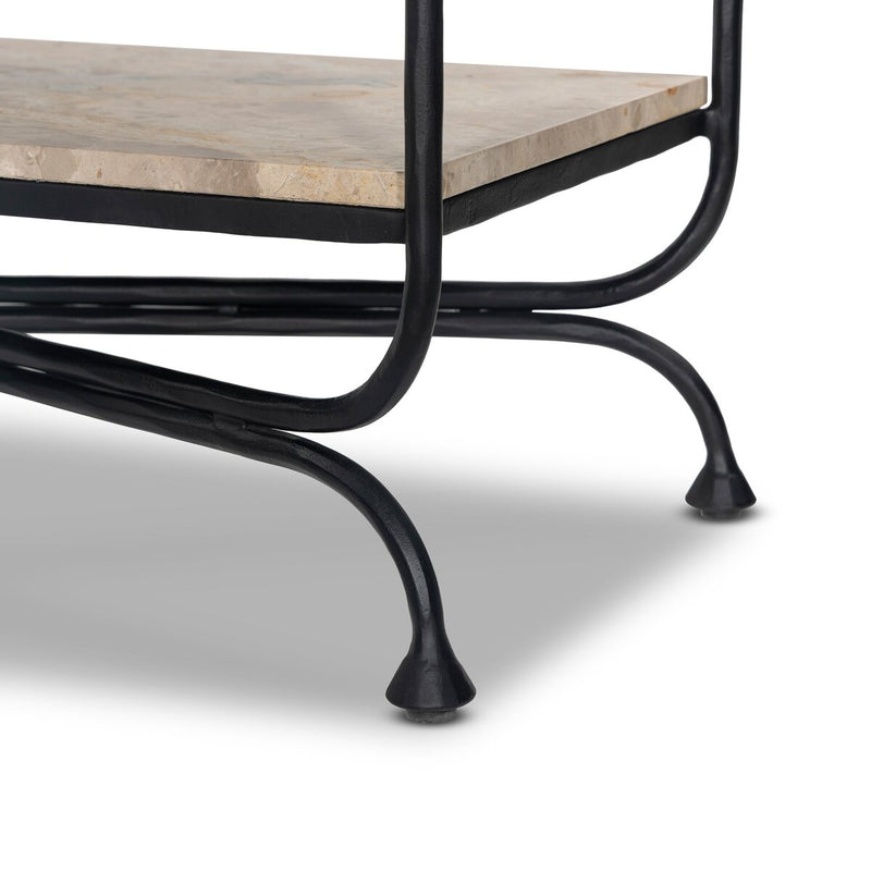 Monroe Bookshelf - Fossil Marble