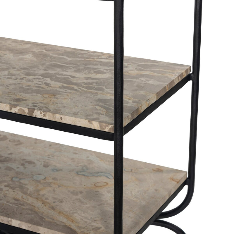 Monroe Bookshelf - Fossil Marble