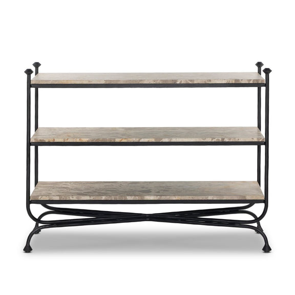 Monroe Bookshelf - Fossil Marble