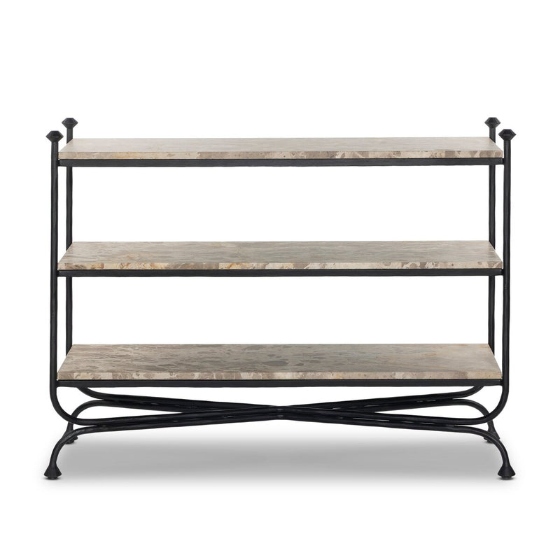 Monroe Bookshelf - Fossil Marble