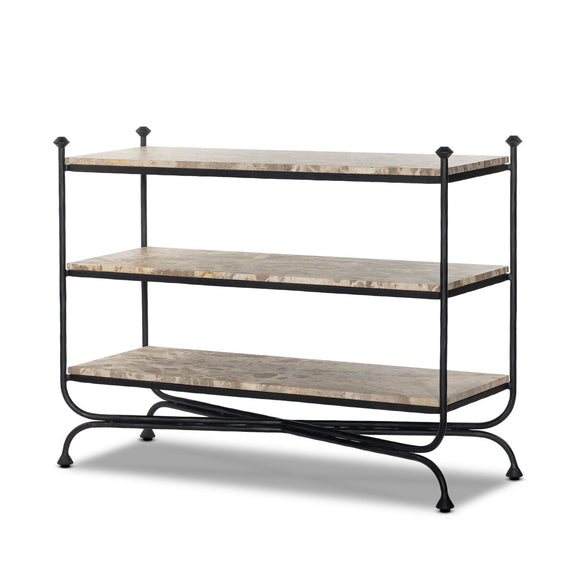 Monroe Bookshelf - Fossil Marble