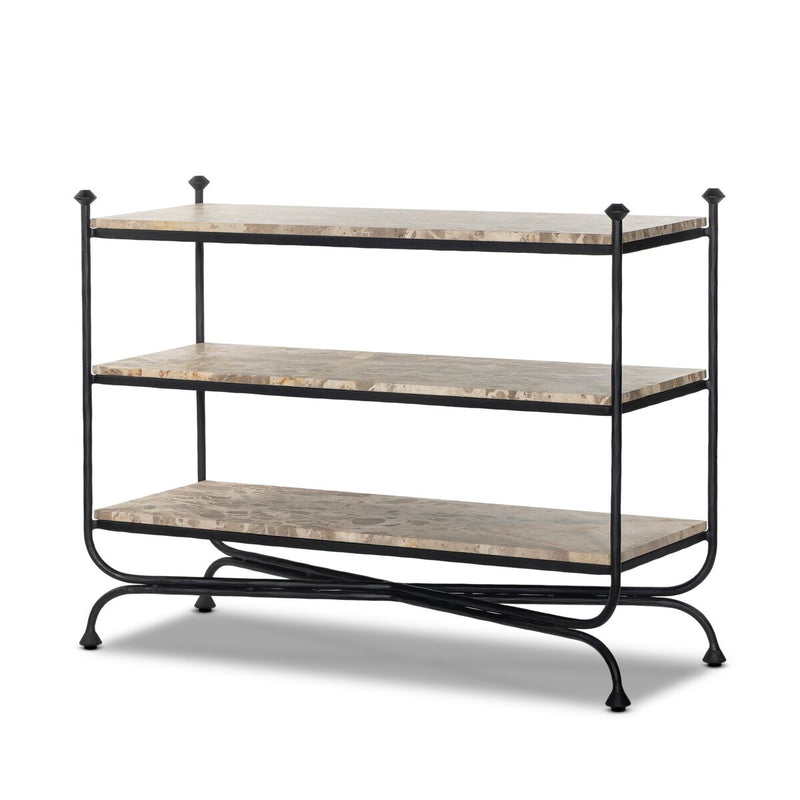 Monroe Bookshelf - Fossil Marble