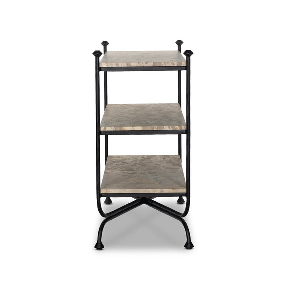 Monroe Bookshelf - Fossil Marble
