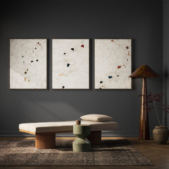 In Flight Triptych by Patricia Vargas - Rustic Walnut