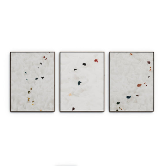 In Flight Triptych by Patricia Vargas - Rustic Walnut