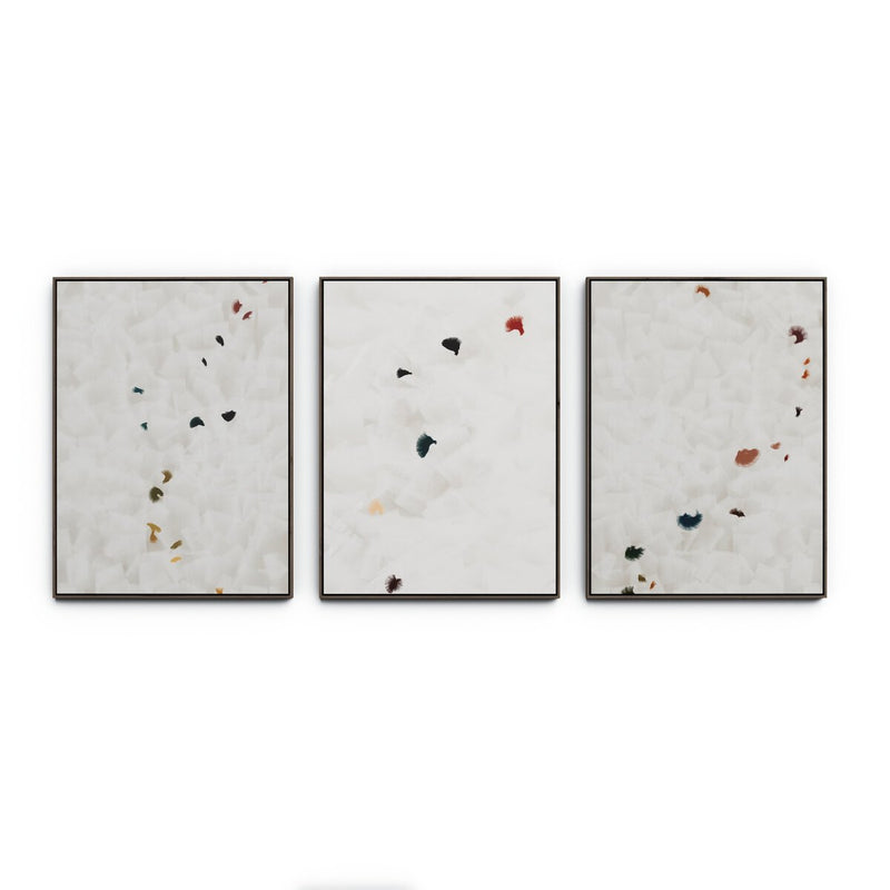 In Flight Triptych by Patricia Vargas - Rustic Walnut