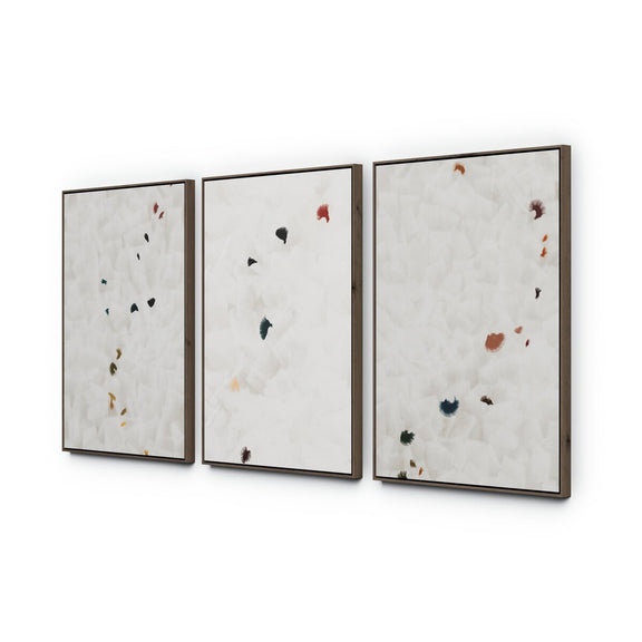 In Flight Triptych by Patricia Vargas - Rustic Walnut