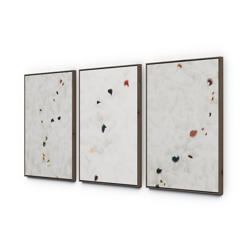In Flight Triptych by Patricia Vargas - Rustic Walnut