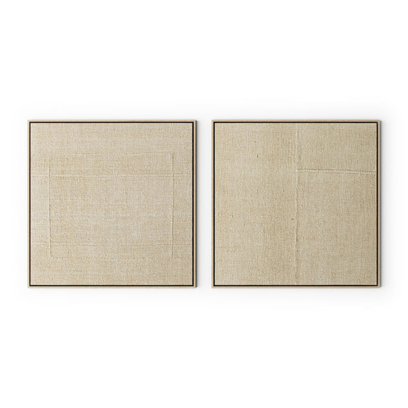 Woven Silence Diptych by Karen Covey - White Oak