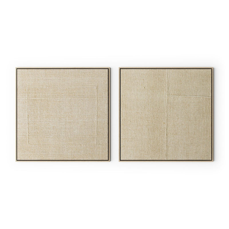 Woven Silence Diptych by Karen Covey - White Oak