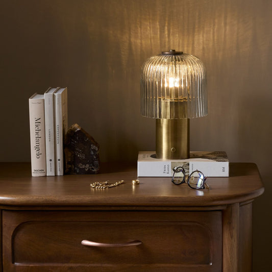 Nomi Cordless Table Lamp - Aged Antique Brass Iron