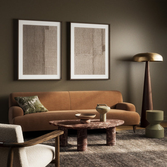 Acceptance Diptych by Karen Covey - Rustic Walnut