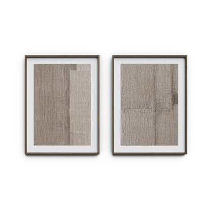 Acceptance Diptych by Karen Covey - Rustic Walnut