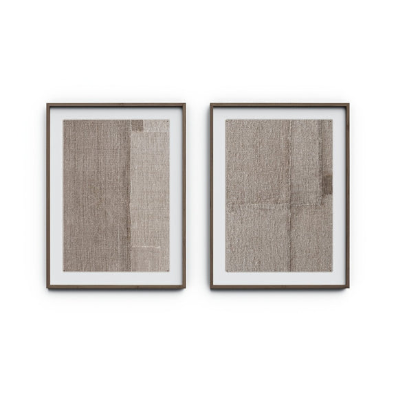 Acceptance Diptych by Karen Covey - Rustic Walnut