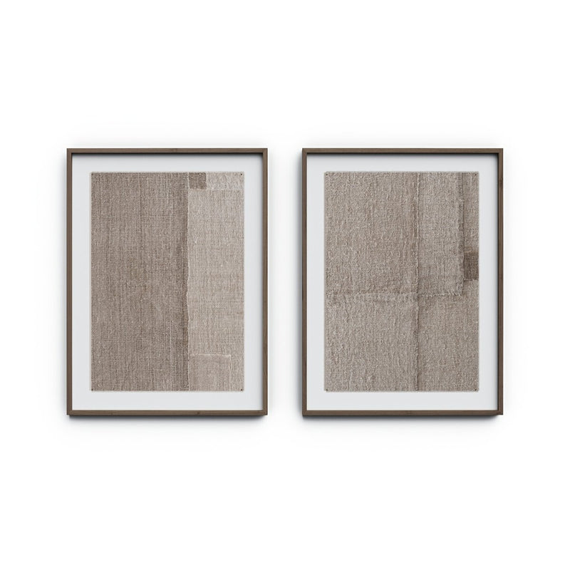 Acceptance Diptych by Karen Covey - Rustic Walnut