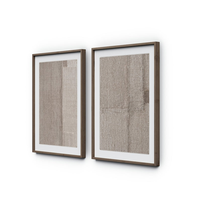 Acceptance Diptych by Karen Covey - Rustic Walnut