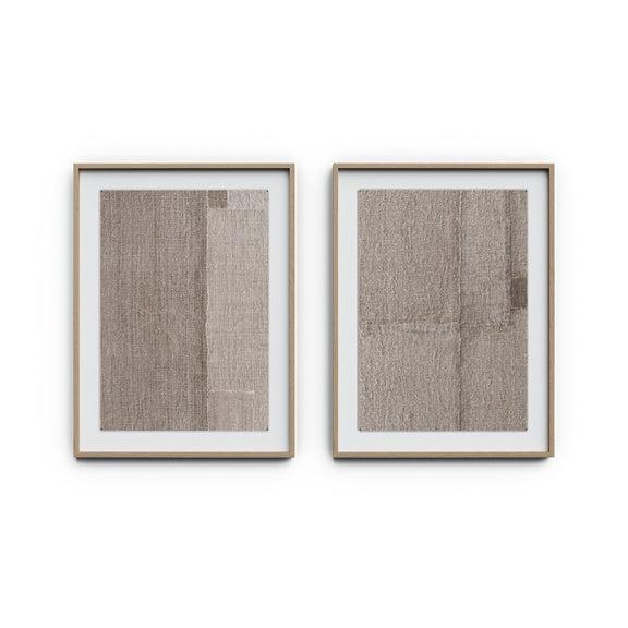 Acceptance Diptych by Karen Covey - White Oak