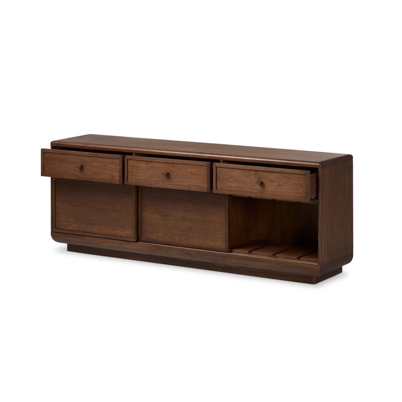 Vincent Media Console With Record Storage