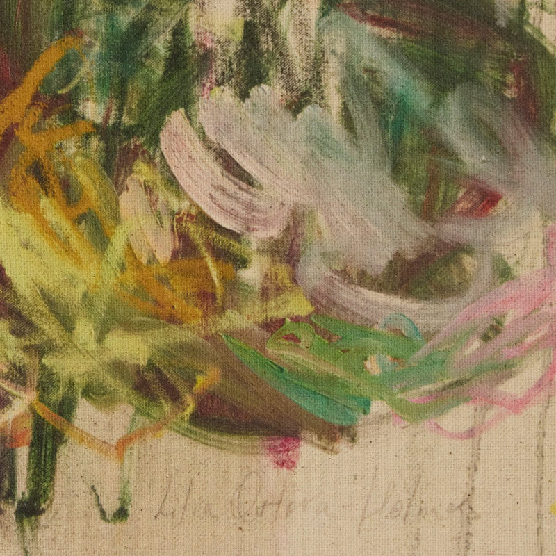 Irises by The Pond by Lilia Orlova-Holmes - Rustic Walnut Floater