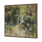 Lily Pond by Lilia Orlova-Holmes - Rustic Walnut Floater