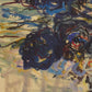 Blue Flowers by Lilia Orlova-Holmes - Walnut Floater