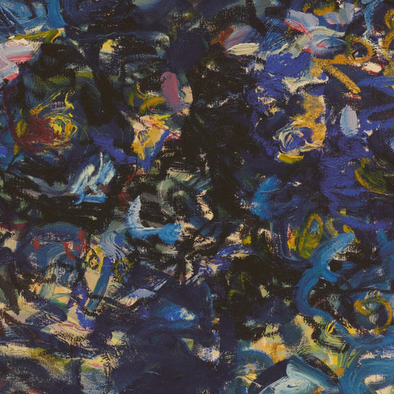 Blue Flowers by Lilia Orlova-Holmes - Walnut Floater