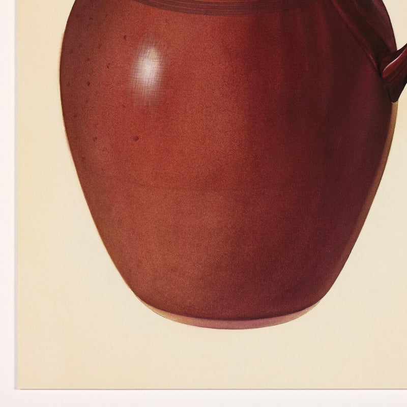 Economy Redware Jug by Edward White - White Oak