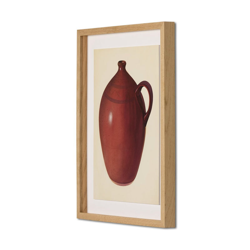 Economy Redware Jug by Edward White - White Oak