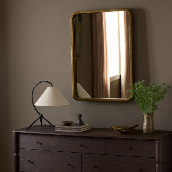 Glenstone Wall Mirror - Raw Antique Brass