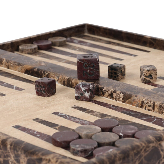 Stone Backgammon - Amber Ash Veneer