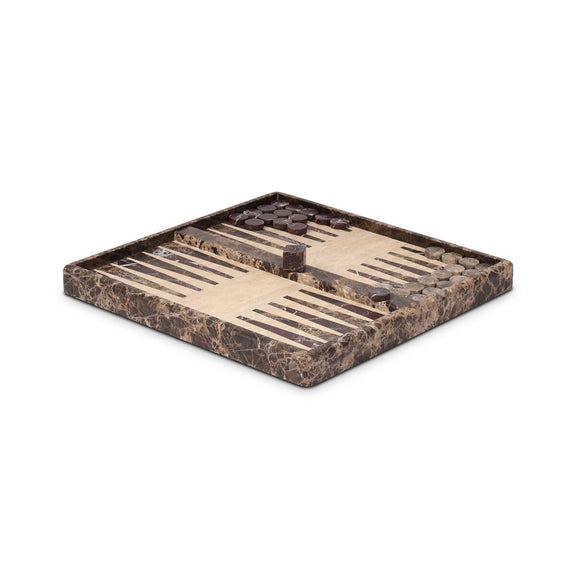Stone Backgammon - Amber Ash Veneer