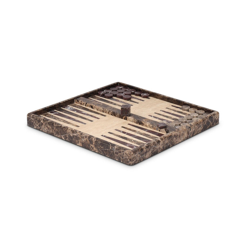 Stone Backgammon - Amber Ash Veneer