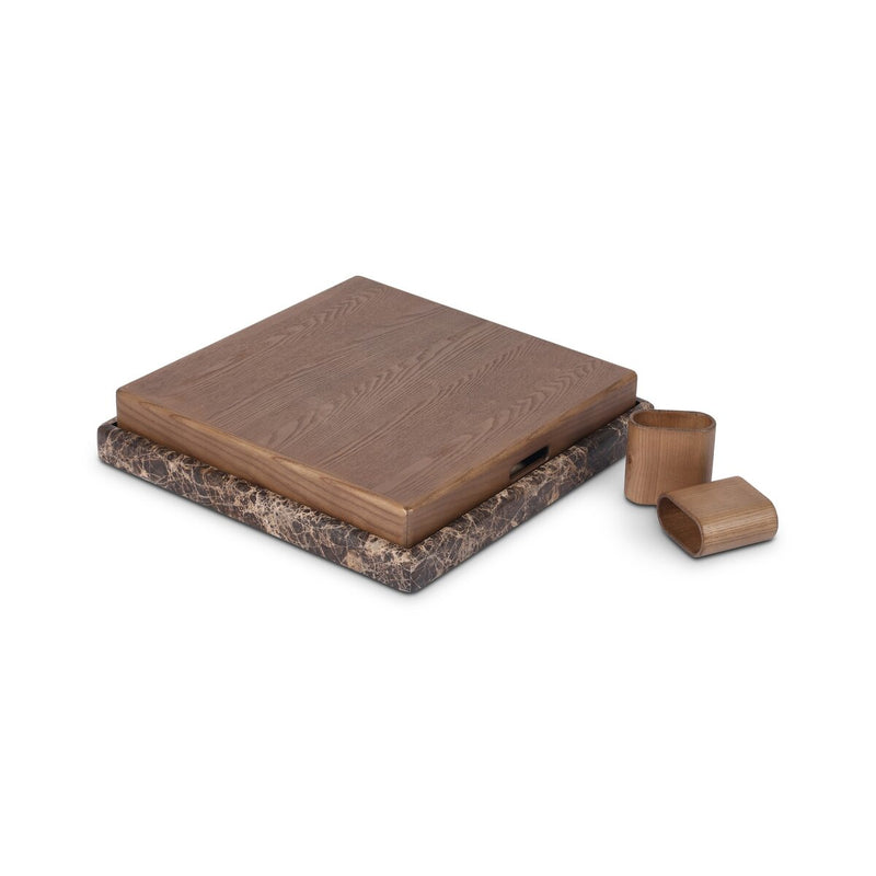 Stone Backgammon - Amber Ash Veneer