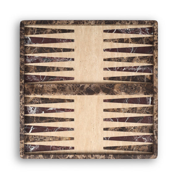 Stone Backgammon - Amber Ash Veneer