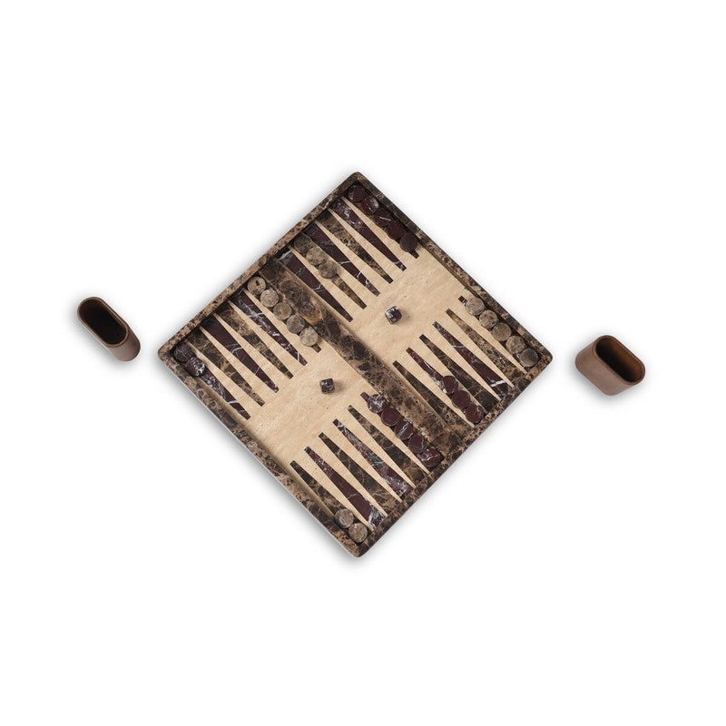 Stone Backgammon - Amber Ash Veneer