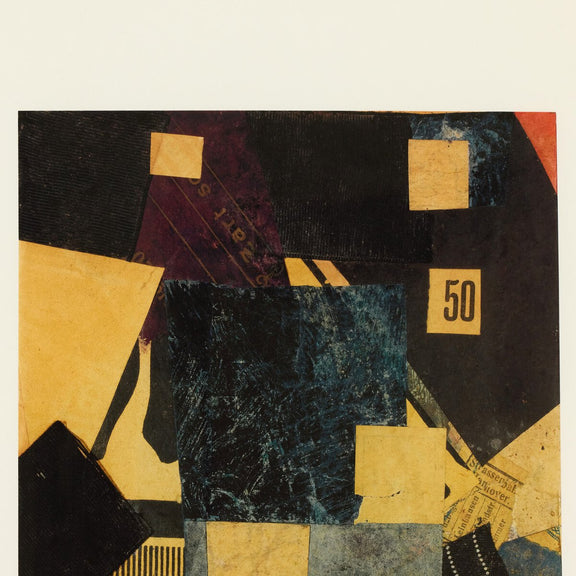 Merz Composition by Kurt Schwitters - Rooftop Rustic Walnut