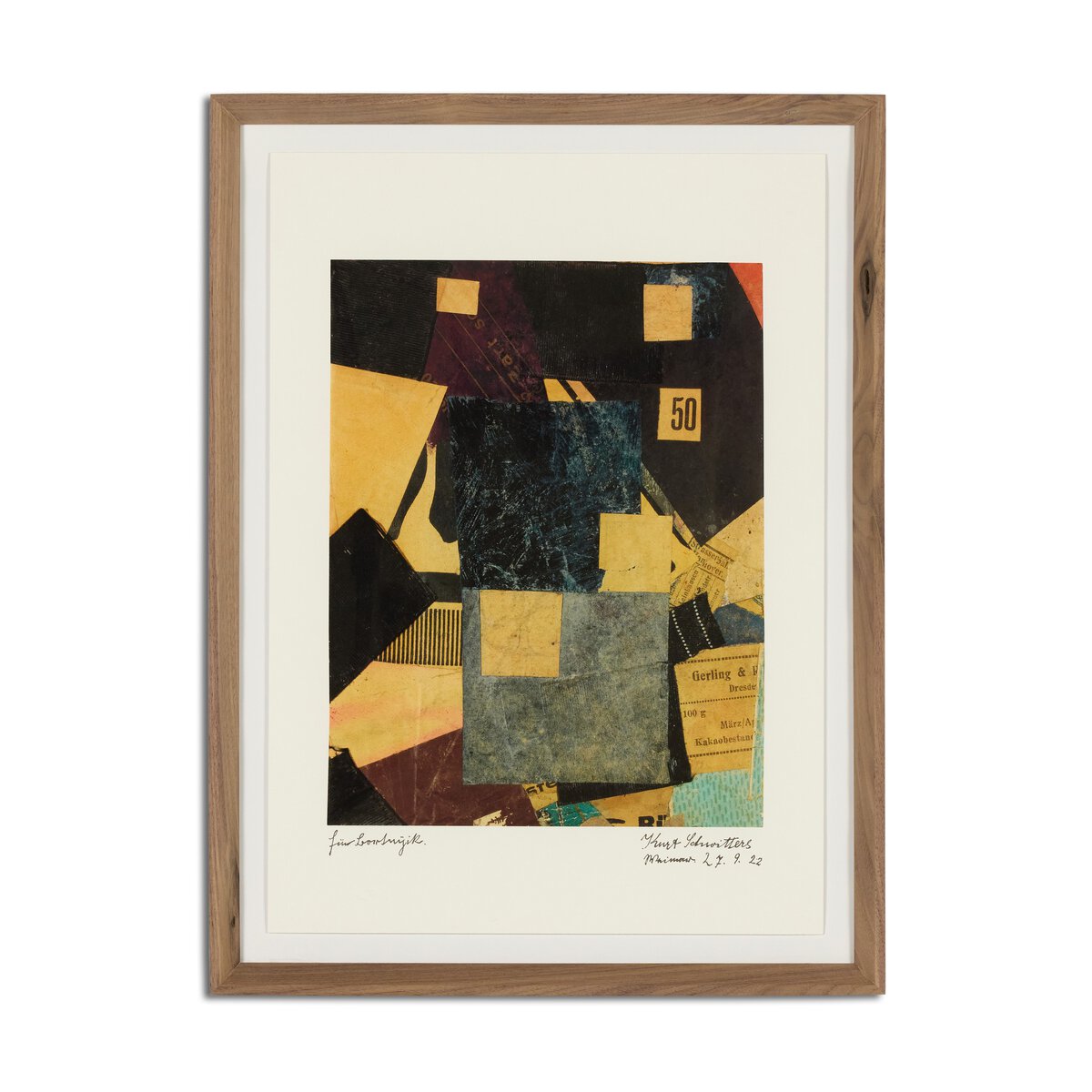 Merz Composition by Kurt Schwitters - Rooftop Rustic Walnut