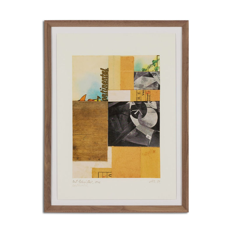 Continental Ephemera by Kurt Schwitters - Rooftop Rustic Walnut