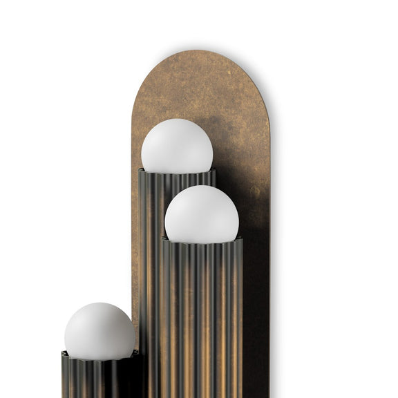 Vesta Triple Sconce - Heritage Bronze Brass