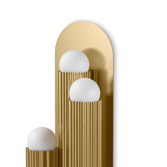 Vesta Triple Sconce - Burnished Brass