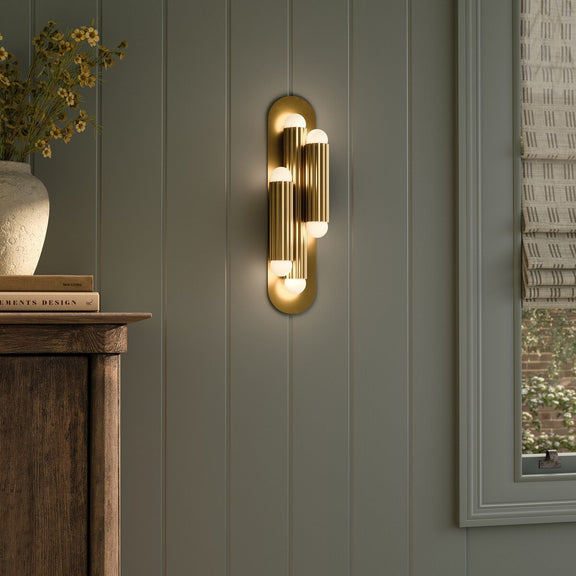 Vesta Triple Sconce - Burnished Brass