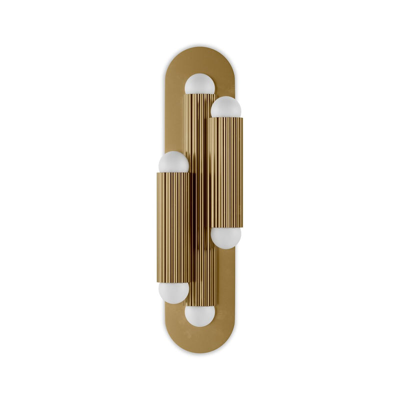 Vesta Triple Sconce - Burnished Brass